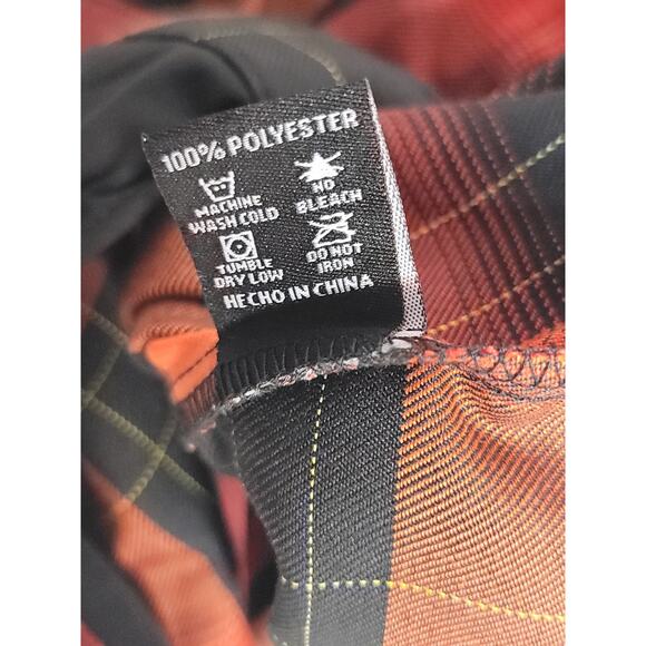 Dixxon Flannel ShirtMens S The Terror Lowest of the Low Red Plaid Button Down - Picture 6 of 9